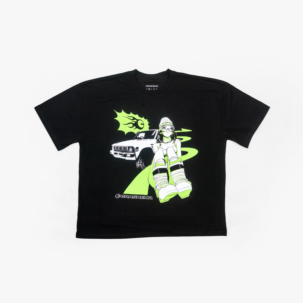 Anime Yota Girl (Green/Black) - Oversize T-Shirt